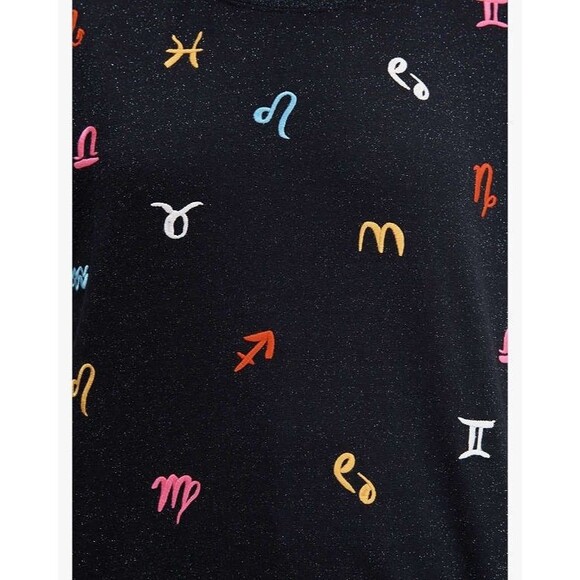 kate spade Black Sweatshirt with Colorful Zodiac Symbols - Picture 4 of 10